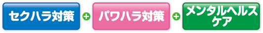 セクハラ対策＋パワハラ対策＋メンタルヘルスケア